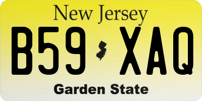 NJ license plate B59XAQ