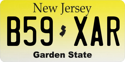 NJ license plate B59XAR