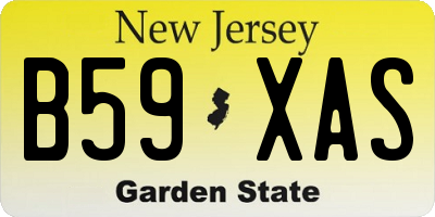 NJ license plate B59XAS