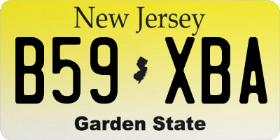 NJ license plate B59XBA