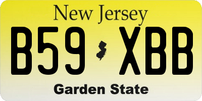 NJ license plate B59XBB
