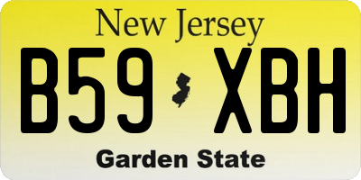 NJ license plate B59XBH