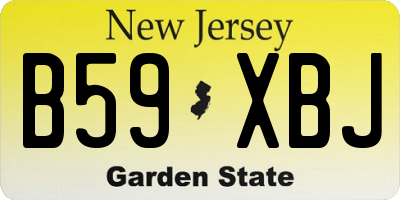 NJ license plate B59XBJ