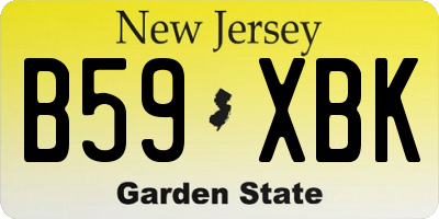 NJ license plate B59XBK