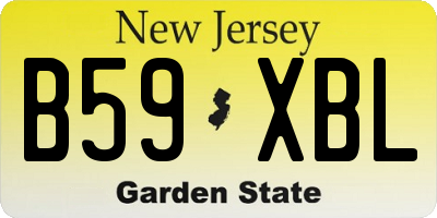 NJ license plate B59XBL