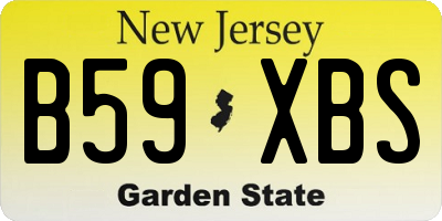 NJ license plate B59XBS