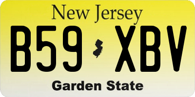 NJ license plate B59XBV