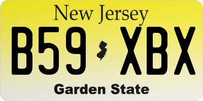 NJ license plate B59XBX