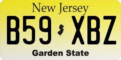 NJ license plate B59XBZ
