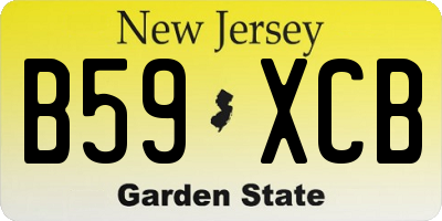 NJ license plate B59XCB