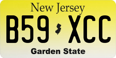 NJ license plate B59XCC