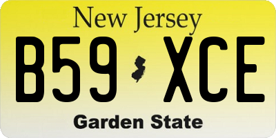 NJ license plate B59XCE