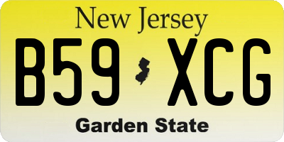 NJ license plate B59XCG