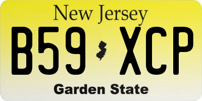 NJ license plate B59XCP