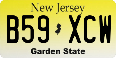 NJ license plate B59XCW