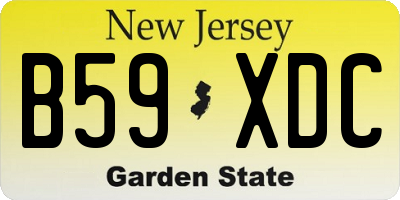 NJ license plate B59XDC