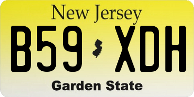 NJ license plate B59XDH