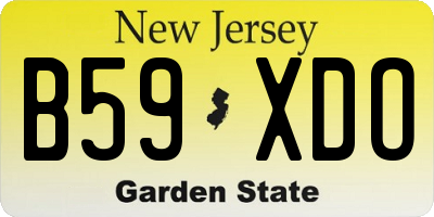 NJ license plate B59XDO
