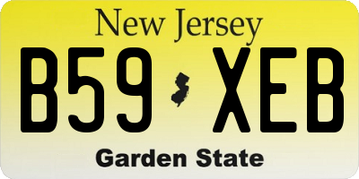 NJ license plate B59XEB