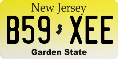 NJ license plate B59XEE