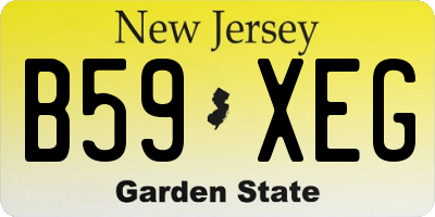 NJ license plate B59XEG