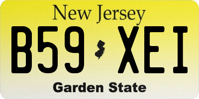 NJ license plate B59XEI