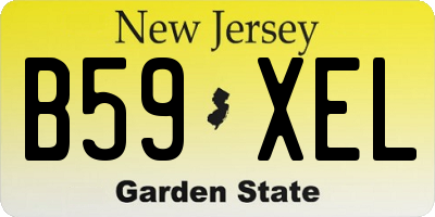 NJ license plate B59XEL