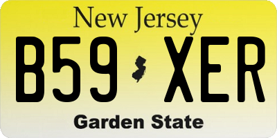 NJ license plate B59XER