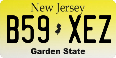 NJ license plate B59XEZ