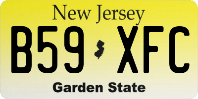 NJ license plate B59XFC