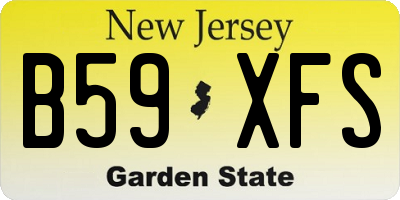 NJ license plate B59XFS