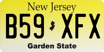 NJ license plate B59XFX