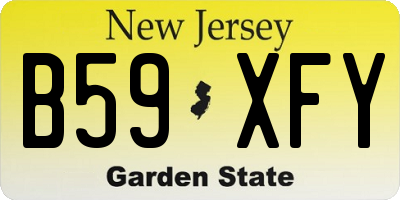 NJ license plate B59XFY