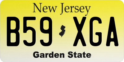 NJ license plate B59XGA