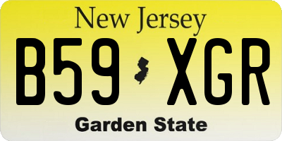 NJ license plate B59XGR