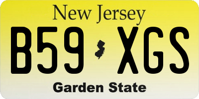NJ license plate B59XGS