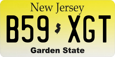 NJ license plate B59XGT