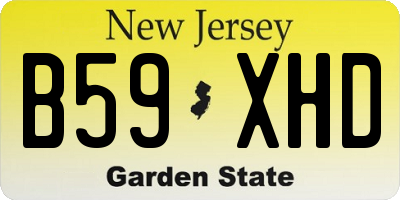 NJ license plate B59XHD