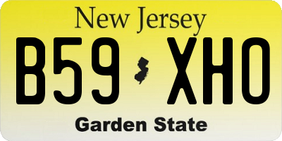 NJ license plate B59XHO