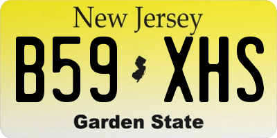 NJ license plate B59XHS