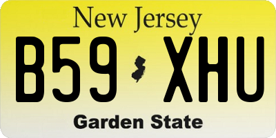 NJ license plate B59XHU