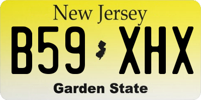 NJ license plate B59XHX