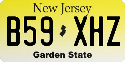 NJ license plate B59XHZ