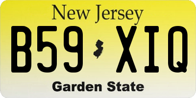 NJ license plate B59XIQ