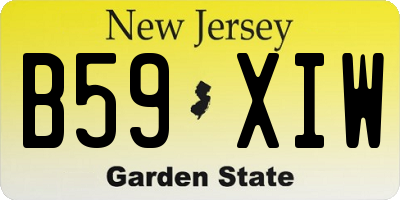 NJ license plate B59XIW
