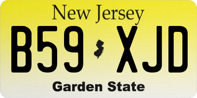 NJ license plate B59XJD
