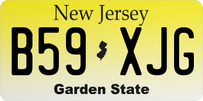 NJ license plate B59XJG