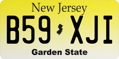 NJ license plate B59XJI