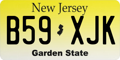 NJ license plate B59XJK