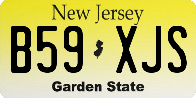 NJ license plate B59XJS